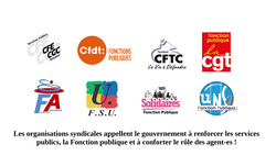 Les organisations syndicales appellent le gouvernement à renforcer les services publics, la Fonction publique et à conforter le rôle des agent-es !