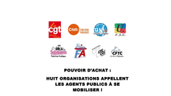 Pouvoir d'achat : Huit organisations appellent les agents publics à se mobiliser !