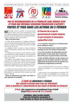 Communiqué unitaire Fonction Publique - Journée de rassemblement du 05 janvier 2020