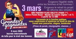 PARIS 3 MARS 2020 - Dans le cadre de la Journée internationale de lutte pour les droits des femmes