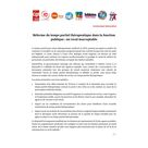 Réforme du temps partiel thérapeutique dans la fonction publique : un recul inacceptable